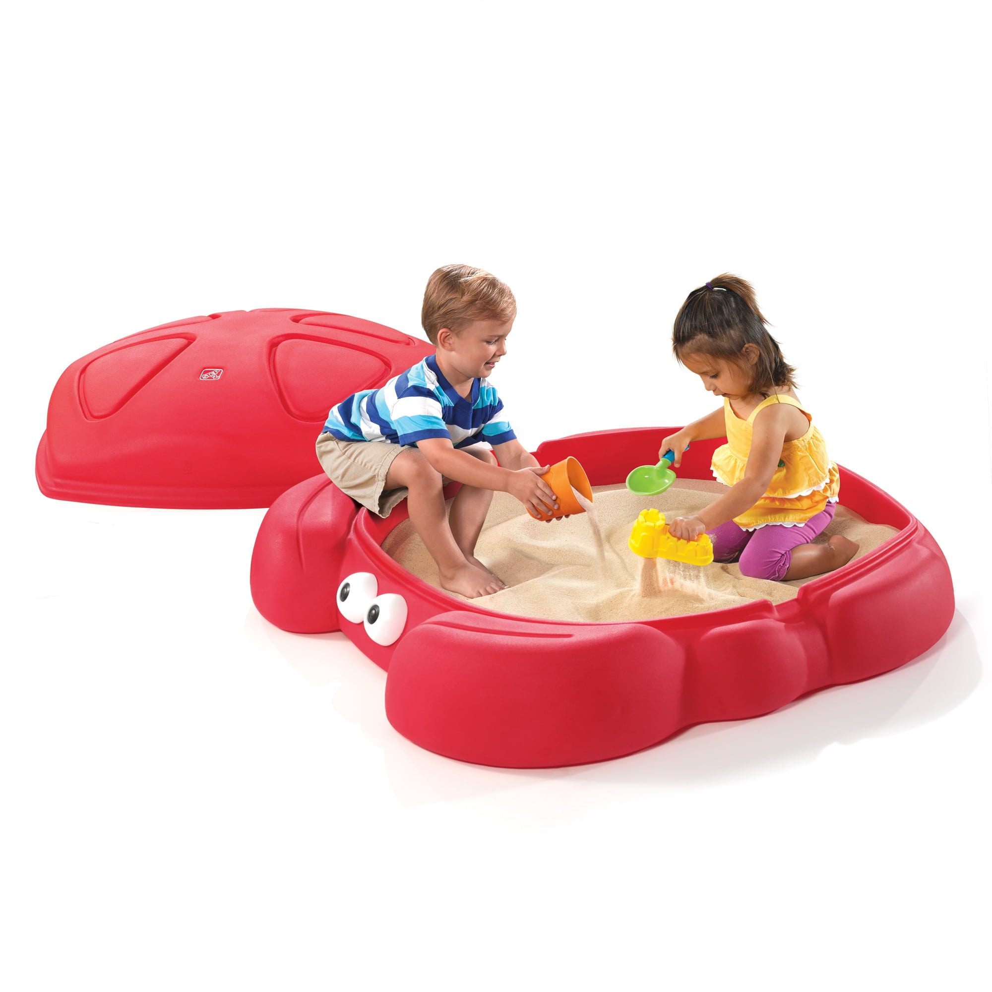 Step2 Crabbie Kids Plastic Outdoor Sandbox with Cover