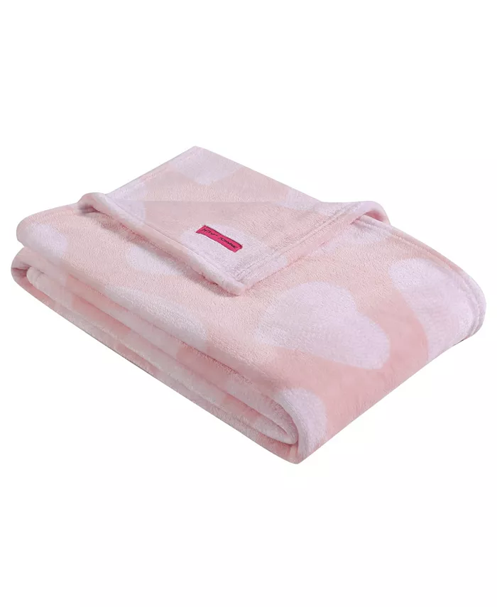 Betsey Johnson Dotted Heart Ultra Soft Plush Fleece Blanket， Twin