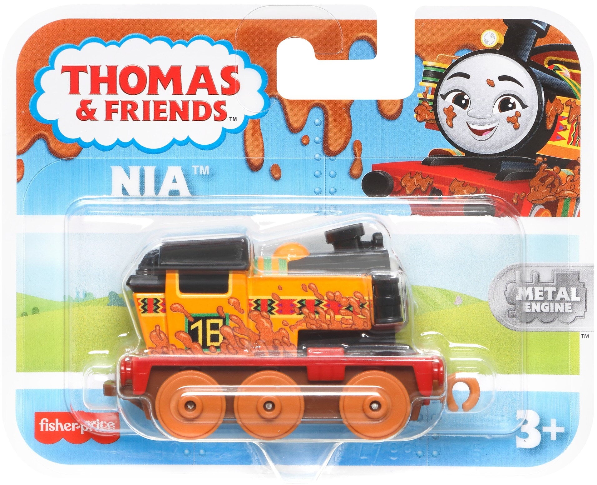 Fisher-Price Thomas and Friends Mud Run Nia Push-Along Engine