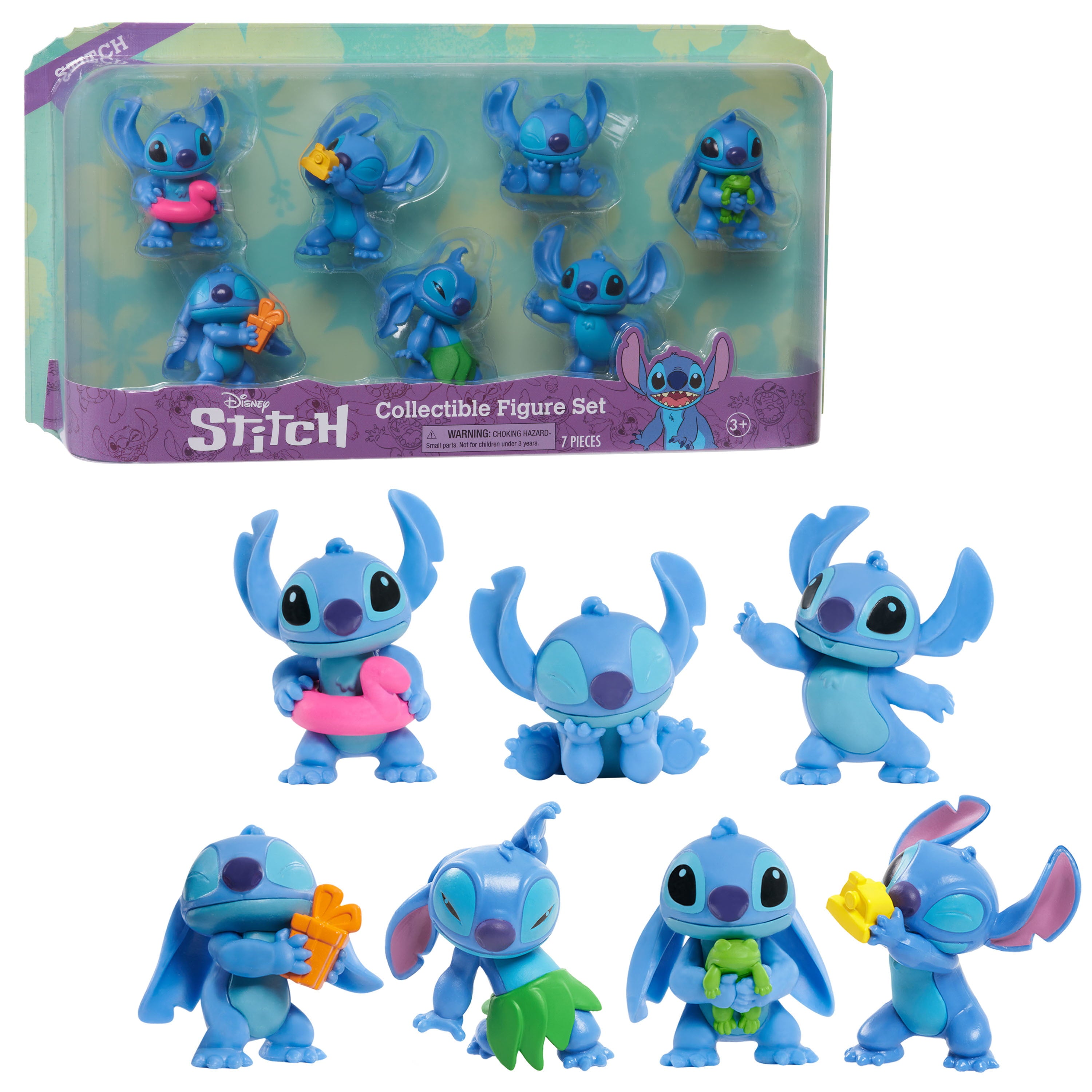 Disney Stitch Collectible Figure Set， Officially Licensed Kids Toys for Ages 3 Up， Gifts and Presents