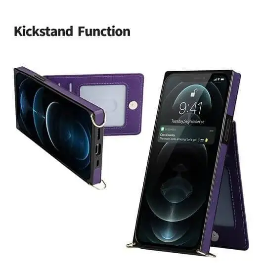 (2023 HOT SALE - 48% OFF)Crossbody Wallet iPhone Case-Credit Card Hold