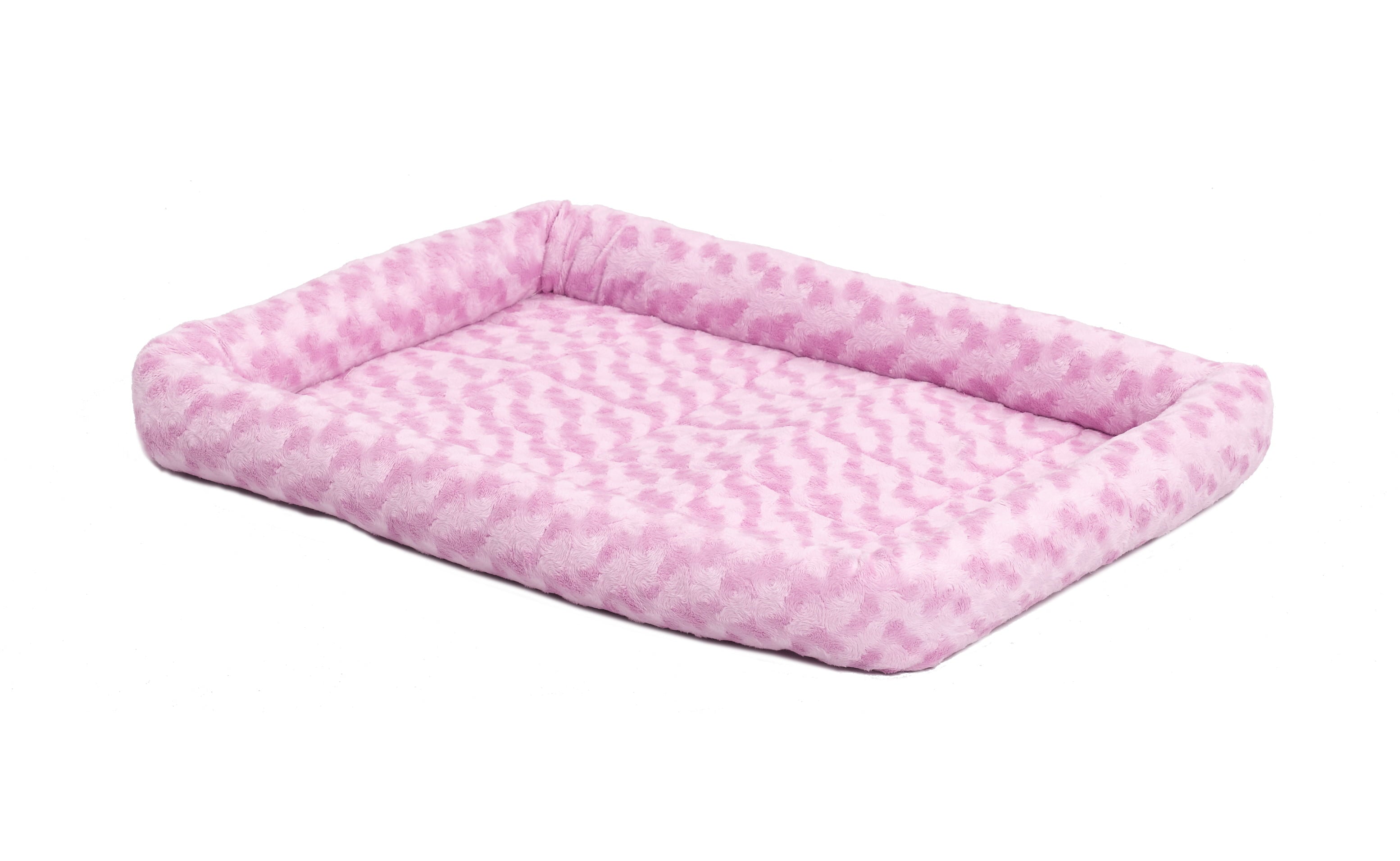 MidWest QuietTime Pet Bed and Dog Crate Mat， Pink， 22