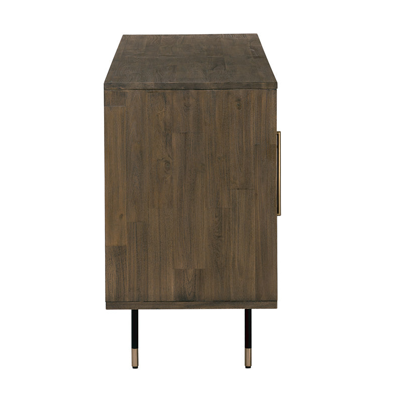 HAMILTON Sideboard Buffet Solid Acacia Wood 160cm - Toffee Colour