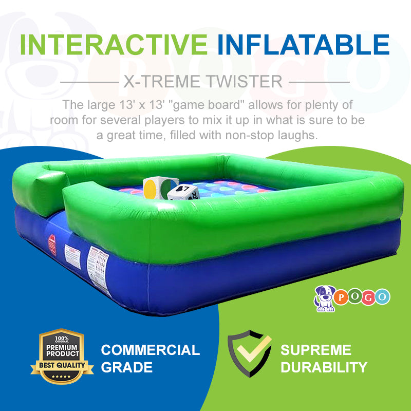 Pogo Bounce House Crossover Interactive Giant Inflatable Twister Game