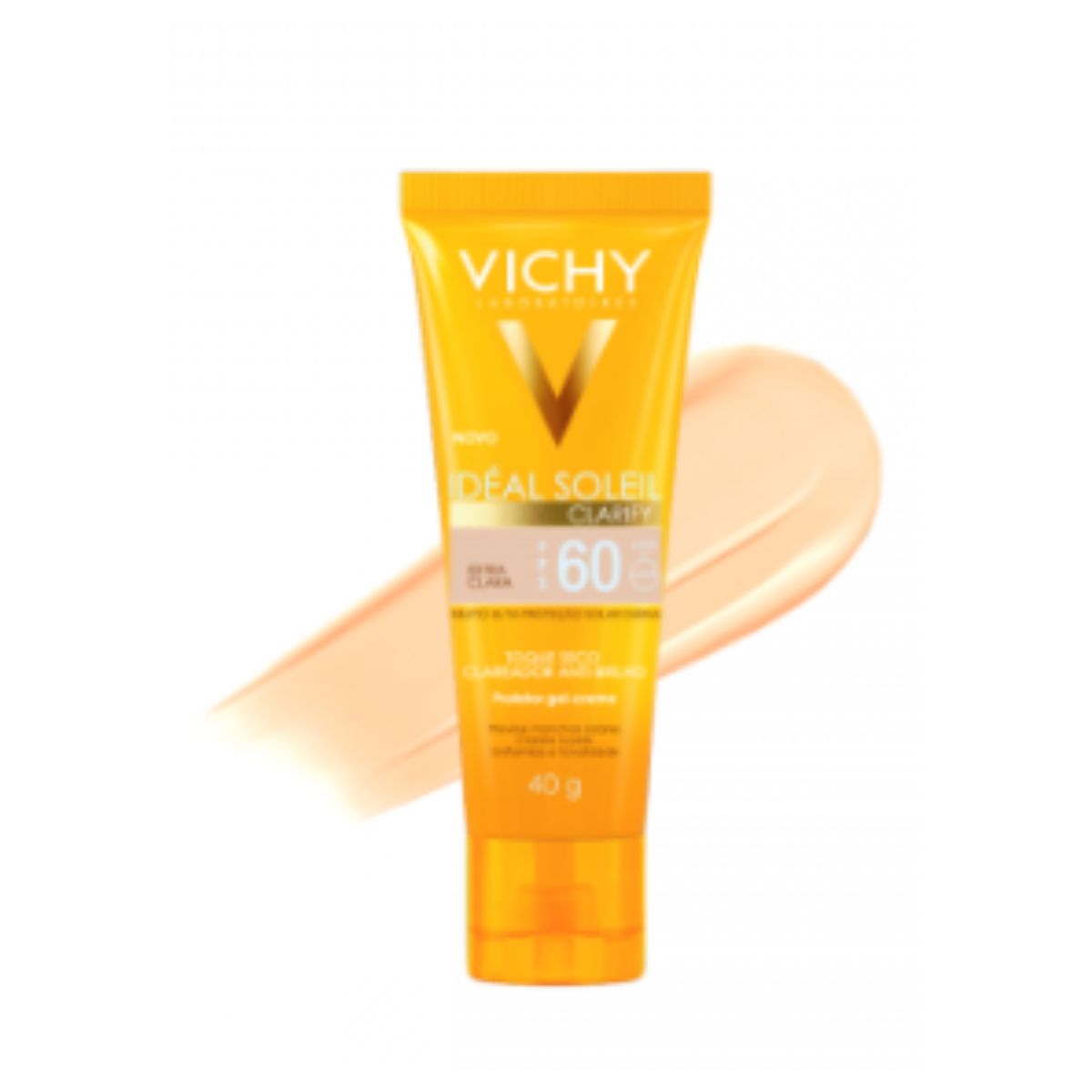 Protetor Solar Facial Vichy Ideal Soleil Clarify Clareador Extra Clara FPS 60 com 40 g
