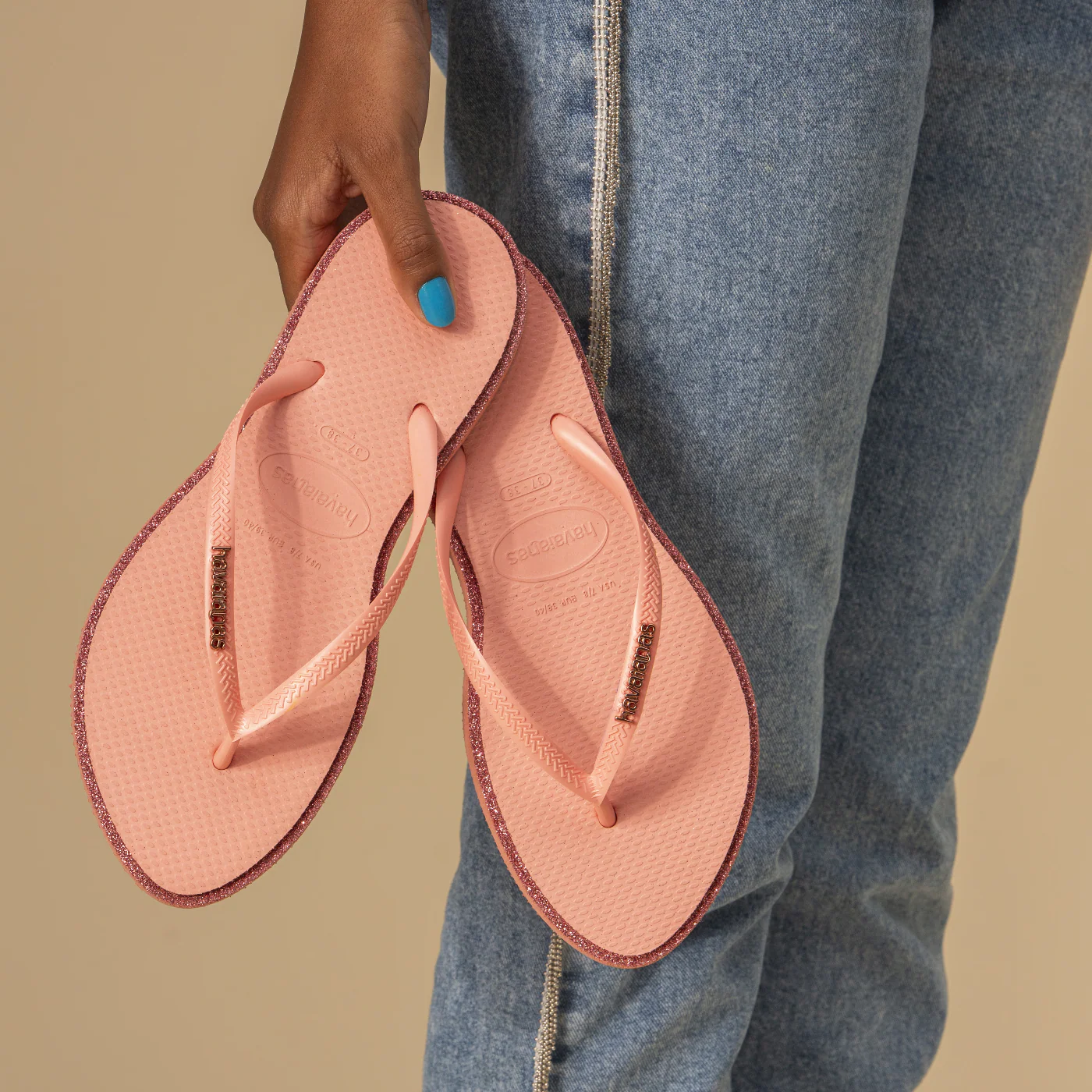 Chinelo Havaianas Slim Point Glitter