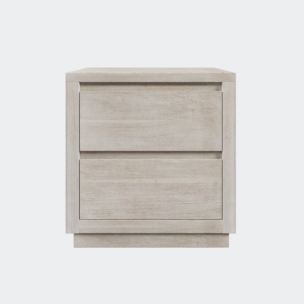 Soild Wood 2-Drawer Nightstand - - 37397297