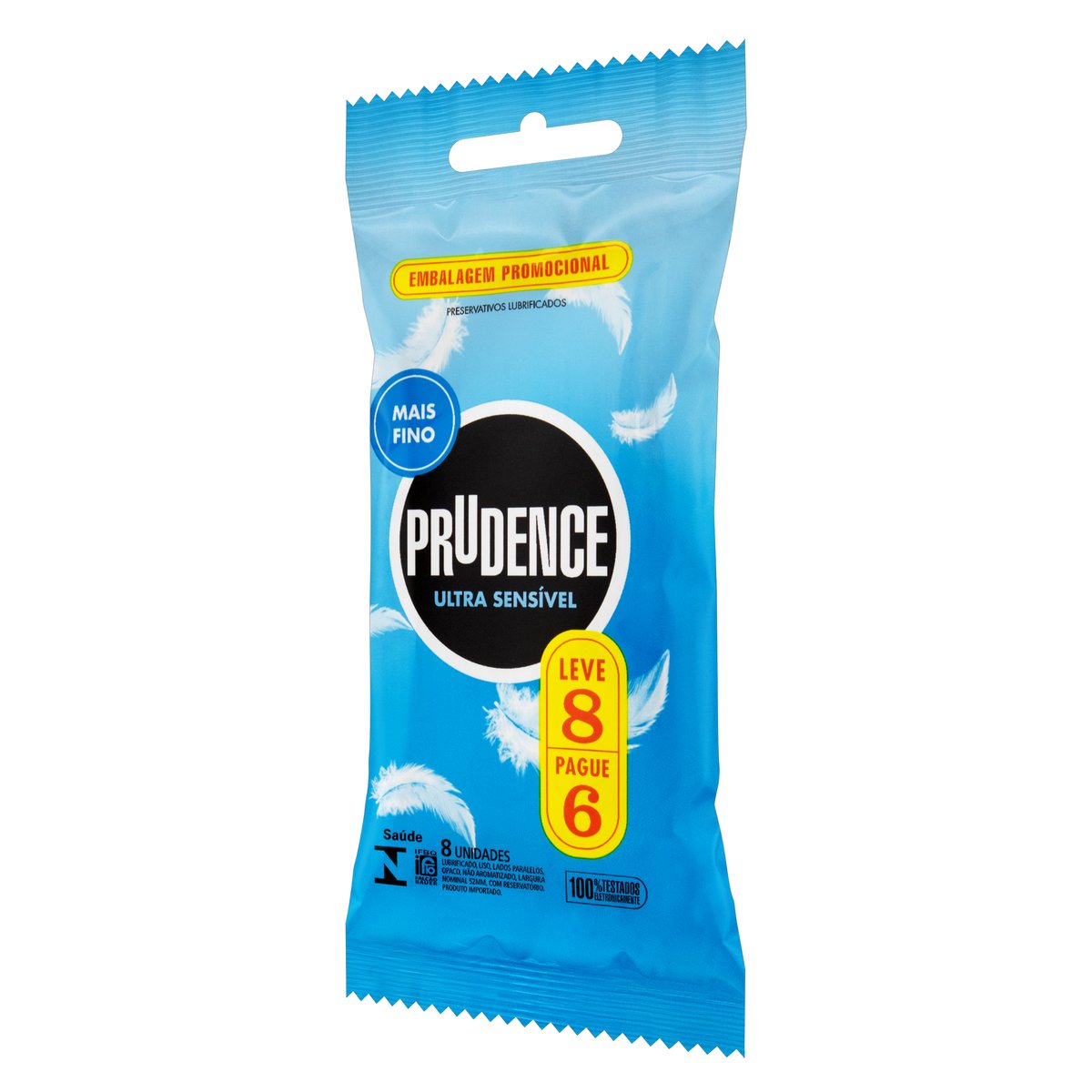 Preservativo Masculino Prudence Texturizados com 8 Unidades