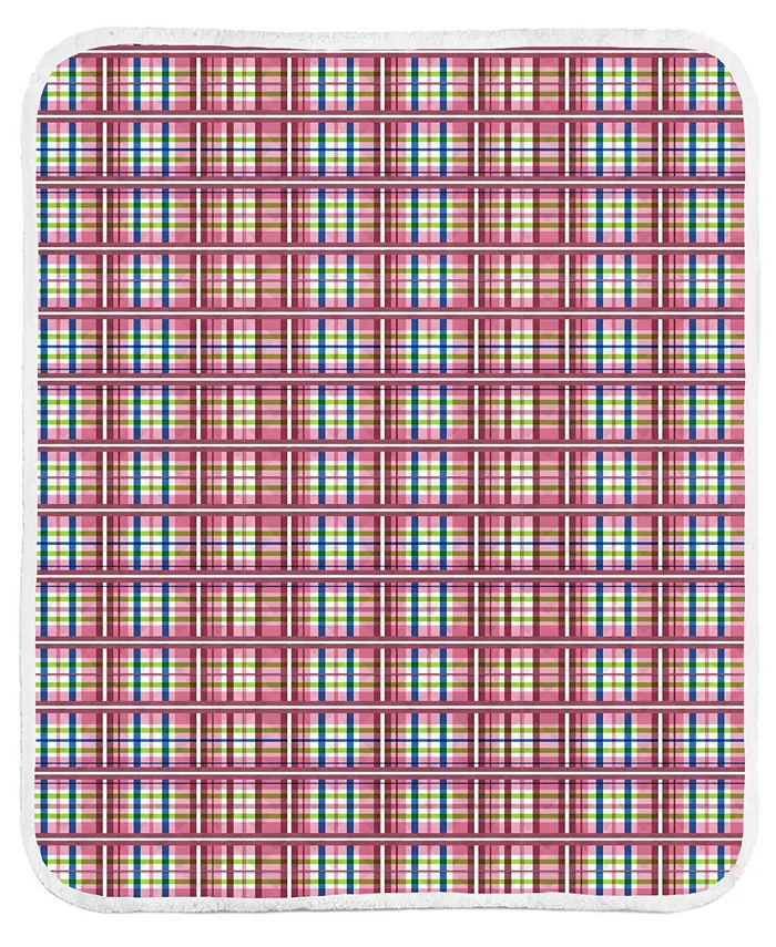 Mod Lifestyles Lake Tahoe Tartan Plaid Sherpa Back Quilted Throw， 60