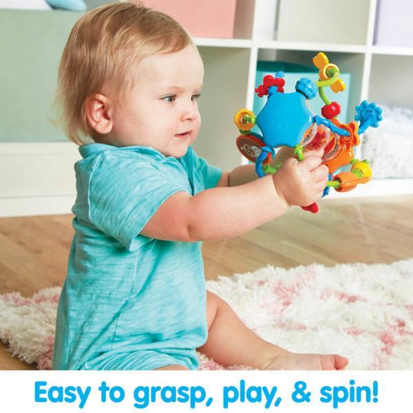 Kidoozie Little Hands Activity Ball， Perfect for Teething， Develops Hand-Eye Coordination， Emits Soothing Sounds， For Children 6-24months