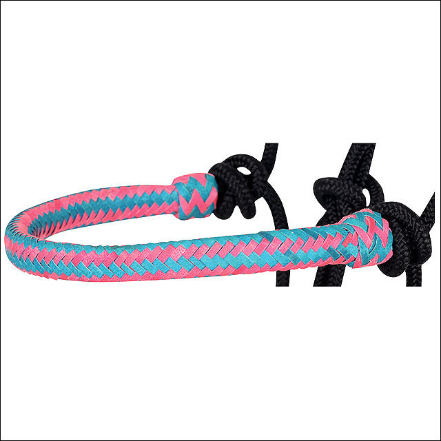 29CE Classic Equine Horse Nylon Body Uv Resistent Rawhide Noseband Halter Turquoise
