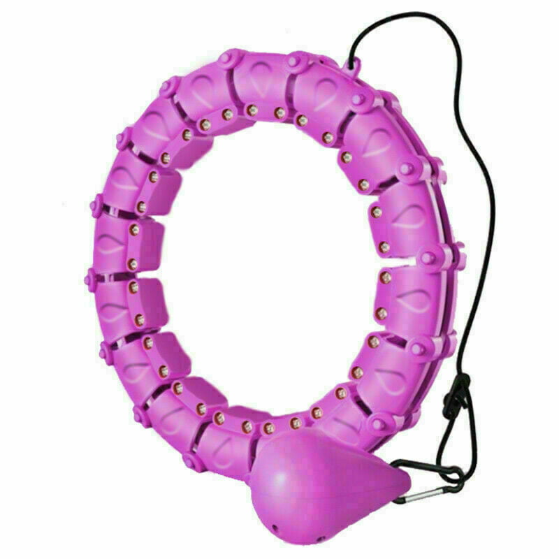 Smart Weighted Hoola Hoop 24 Knots Adult Fitness Weight Loss Purple