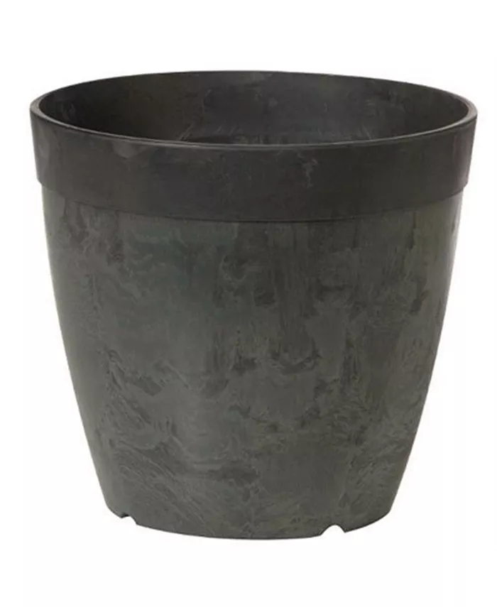 Novelty Artstone Dolce Round Planter Black 6 Inch