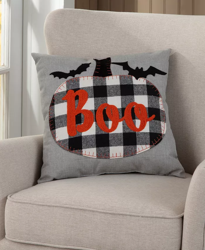 Arlee Home Fashions Halloween Boo Decorative Pillow， 18