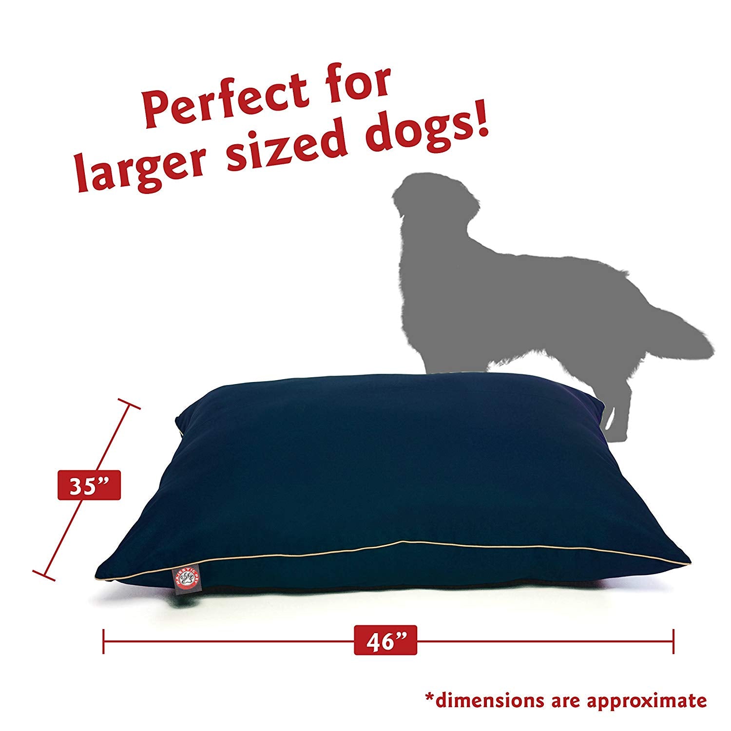 Majestic Pet Super Value Machine Washable Pet Dog Bed， Large， Blue