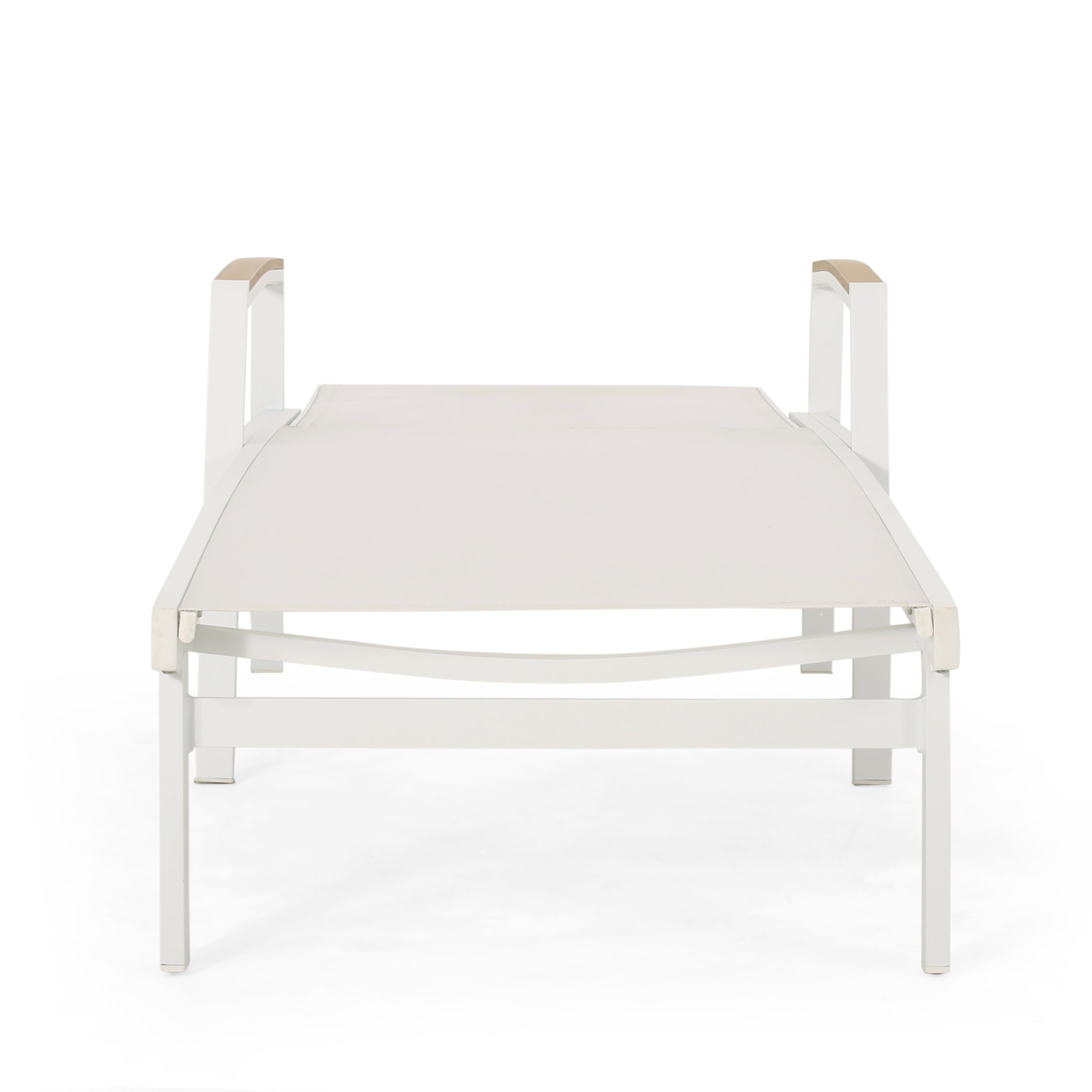 Joy Outdoor Aluminum Chaise Lounge with Mesh Seating (Set of 2)