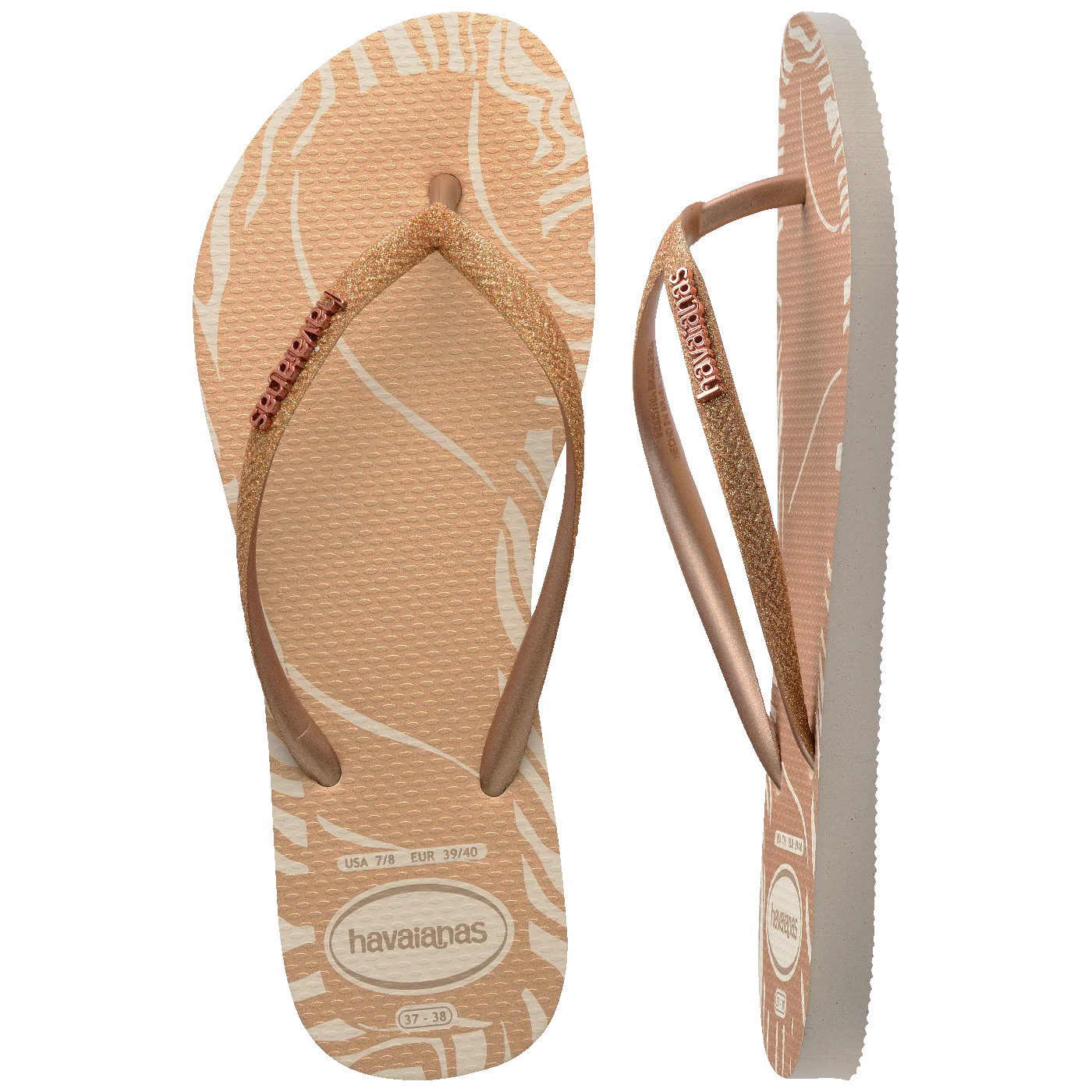 Chinelo Havaianas Slim Glitter Edge
