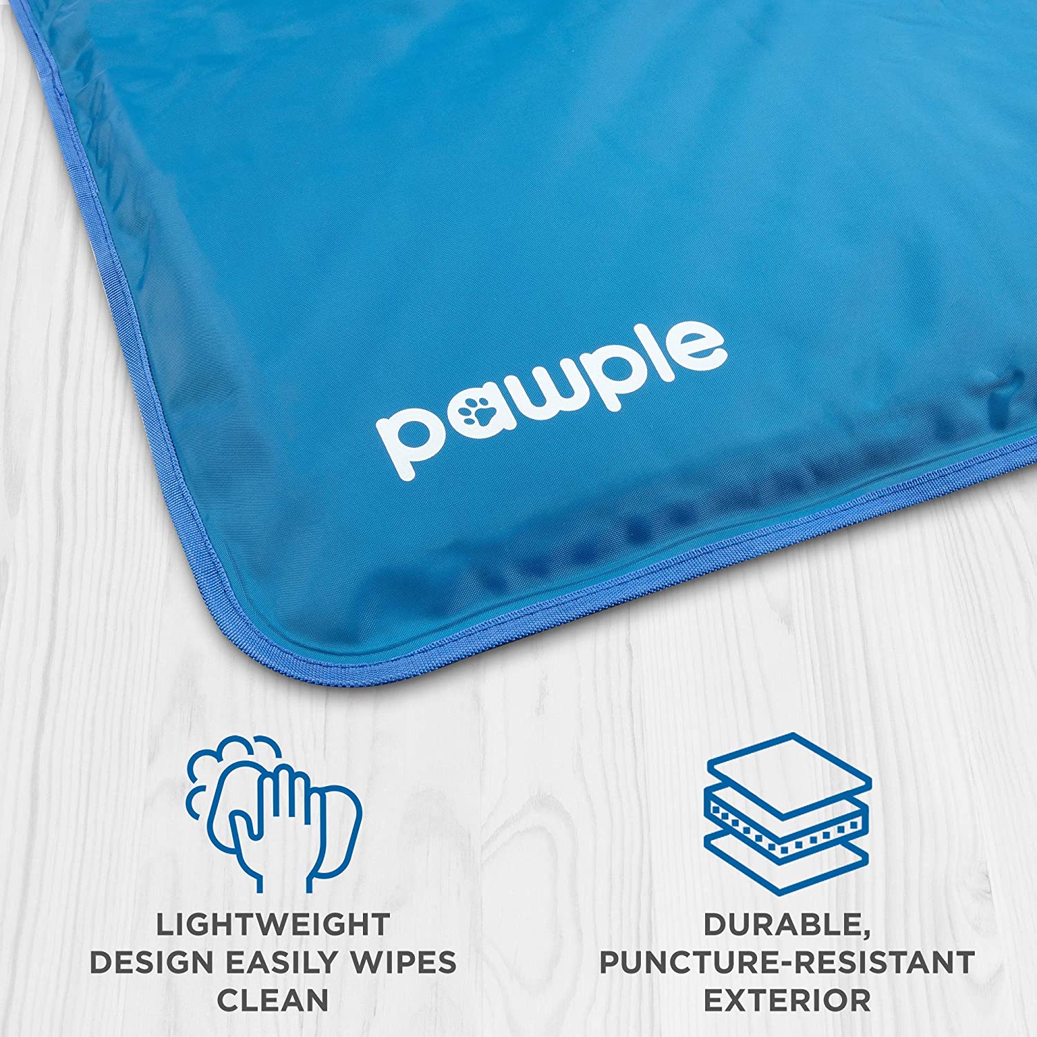 Pawple Self Cooling Dog Mat and Pad for Kennels， Crates and Beds， Thick Foam Base 44