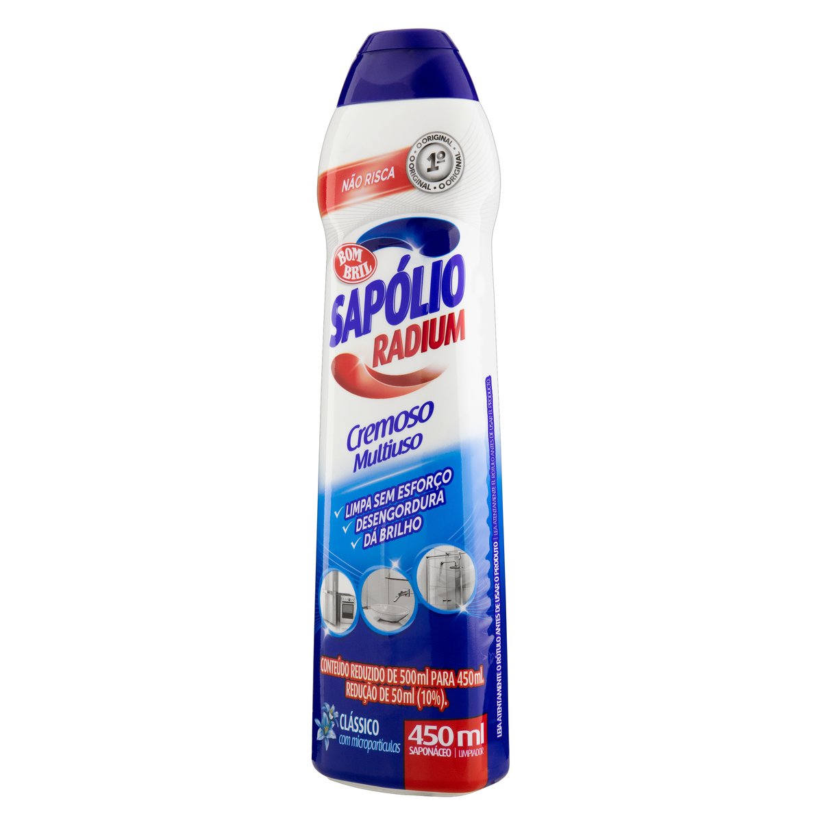 Saponaceo Cremoso Multiuso Classico Bom Bril Sapolio Radium 450ml
