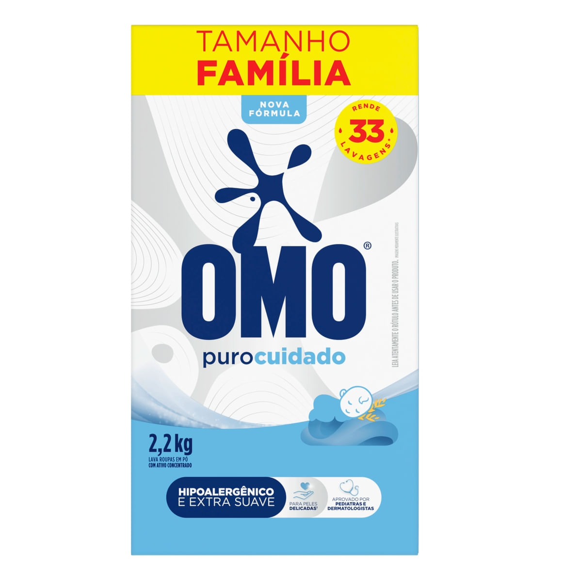 Sabao em Po Omo Puro Cuidado 2,2Kg Tamanho Familia