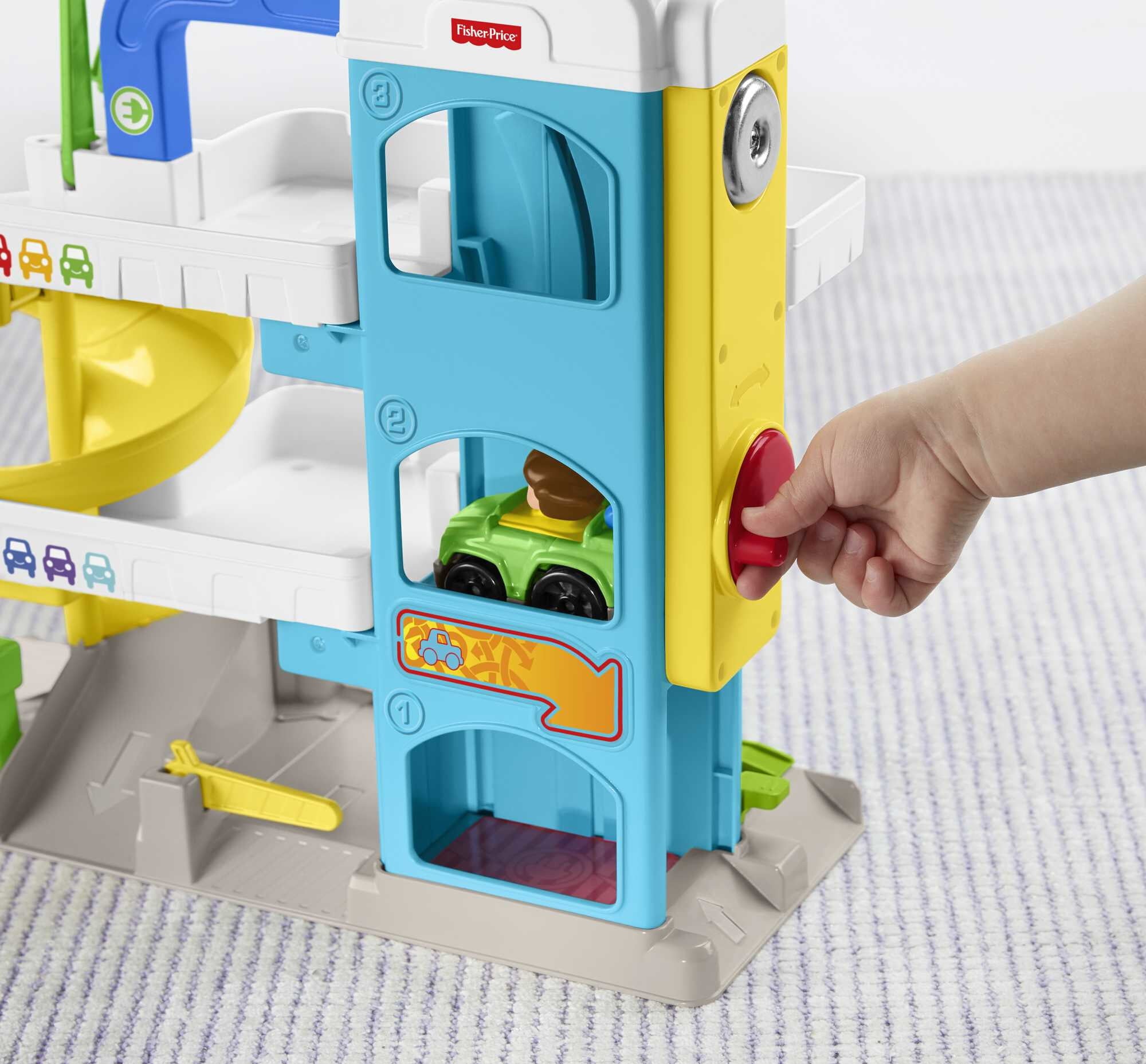 Fisher-Price Little People Helpful Neighbor’s Garage Toddler Playset with 2 Wheelies Cars