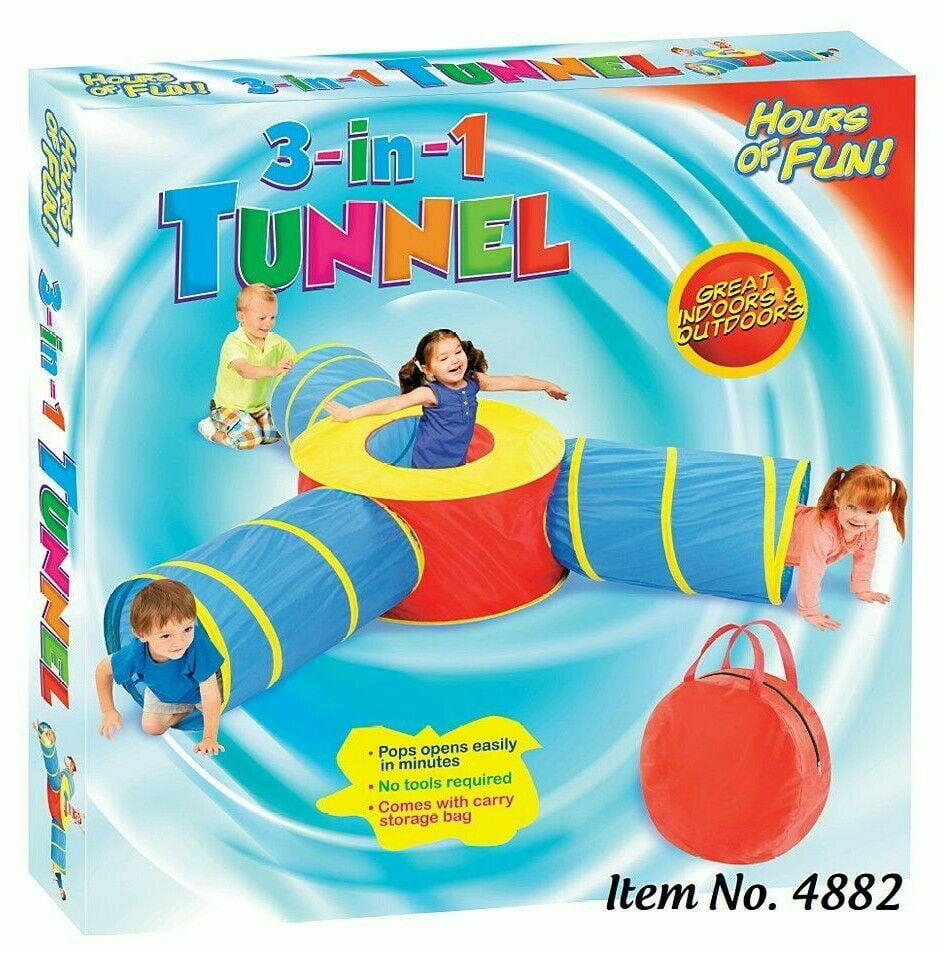 Kids Play Tent Tunnel Play Crawl Tunnel Boys Girls Pop Up Playhouse Folding with Carry Bag