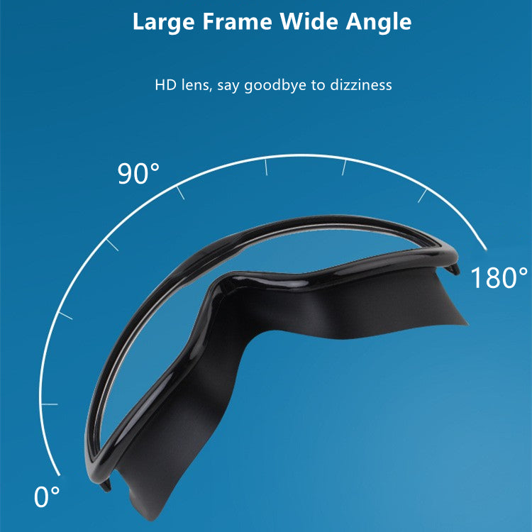 GRTXIN Large Frame Swimming Goggles, Adult HD Large Wide-Angle Silicone Waterproof Sunscreen Anti-UV Anti-Fog Swim Goggles Unisex