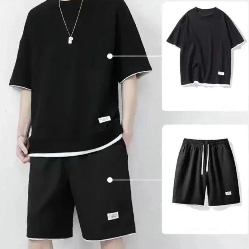 Conjunto Unissex CoolBreeze™ em Seda Gelo com Camiseta + Shorts