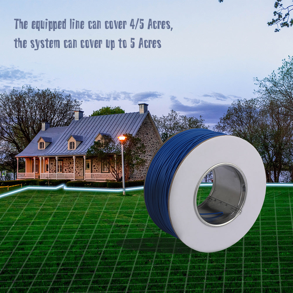 MASBRILL Electric Dog Fence， Underground Electric Dog Fence Rechargeable Dog Fence for Small Medium Large Dogs， 650 Ft Wire with 1 Collars