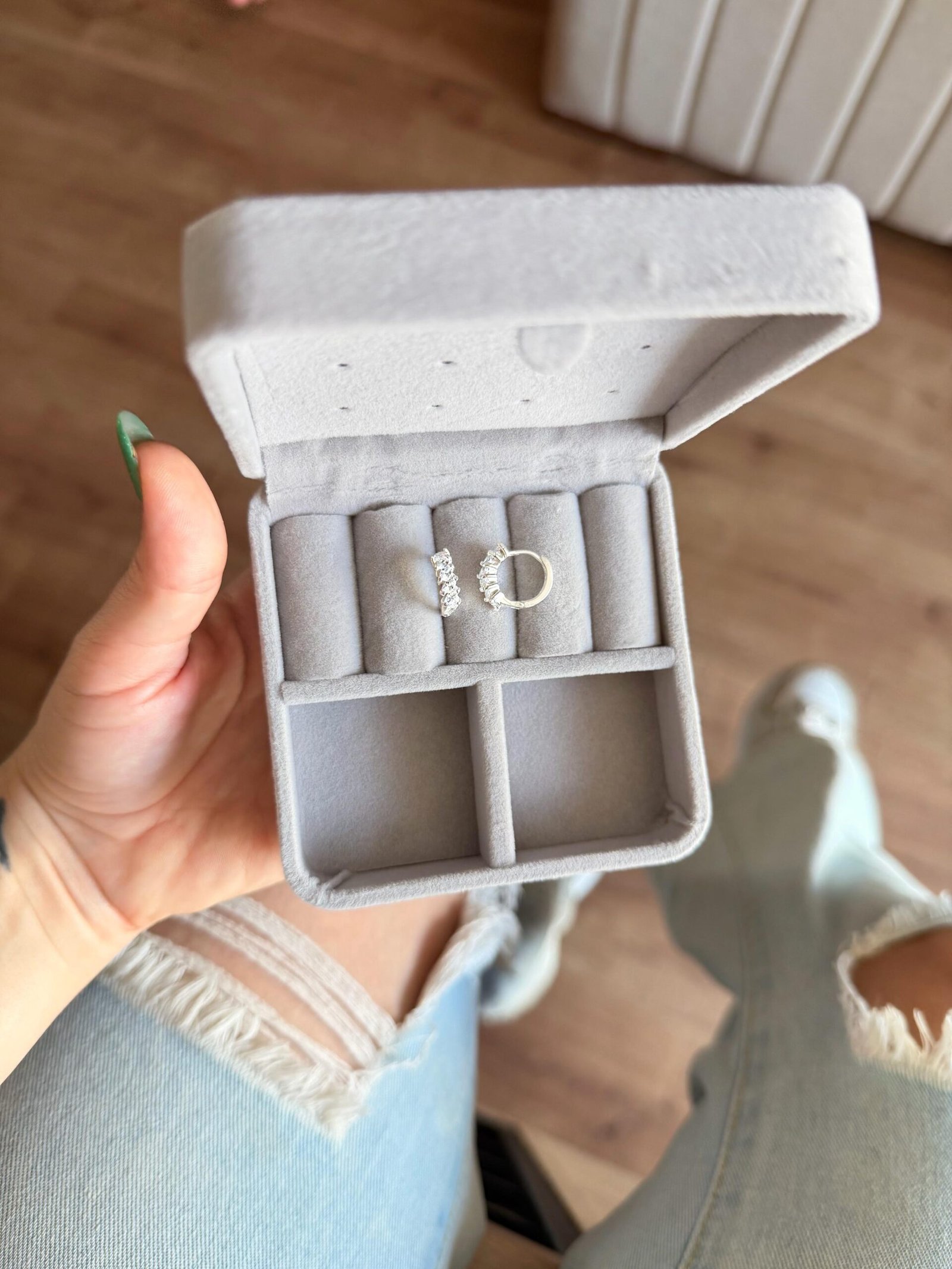 Argola Zircônias Navete