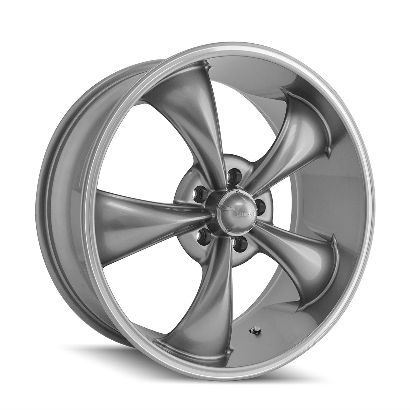 Ridler 695-8873G Ridler 695 Series Gloss Gray with Machined Lip Wheels