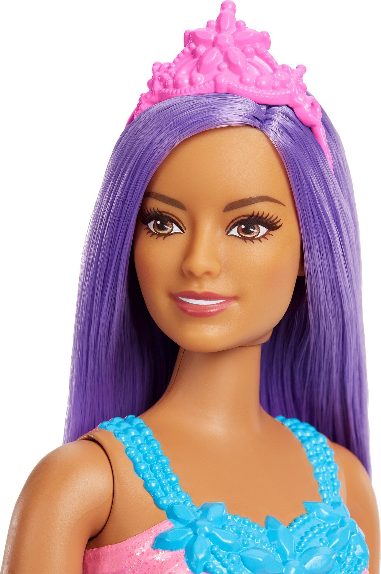 Barbie Dreamtopia Princess Doll & Accessories, Curvy Body, Purple Hair, Skirt, Necklace & Tiara