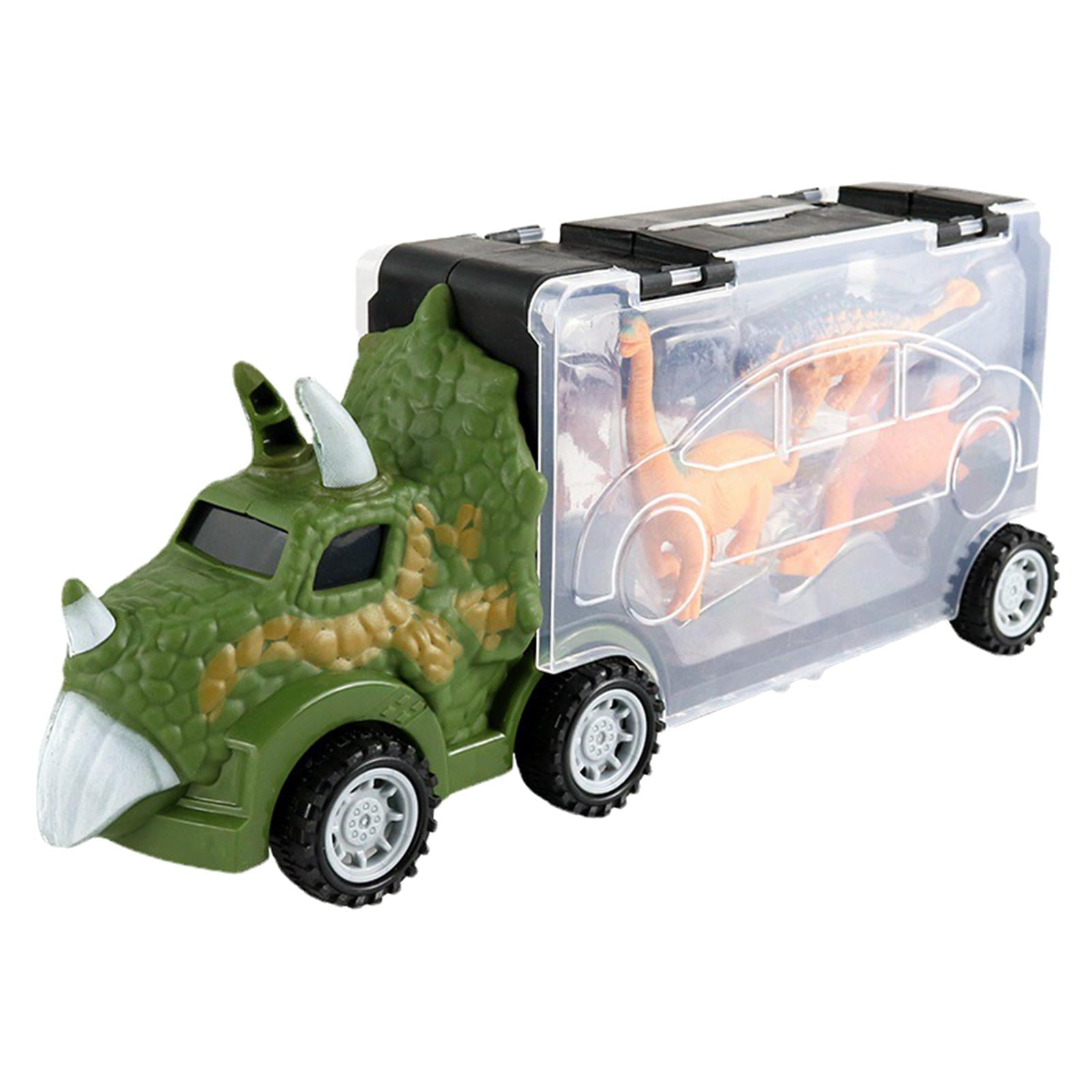 Dinosaur Truck Toy Dinosaur Toy Vehicle Carrier Collectibles Gift Dinosaur Figures Educational Toy for Toddlers Boys Kids - Triceratops