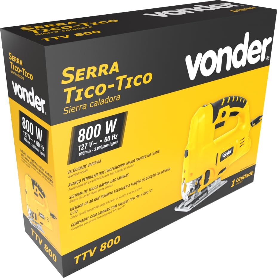 Vonder, Serra Tico-Tico, 800 W, Ttv 800 127 V~.