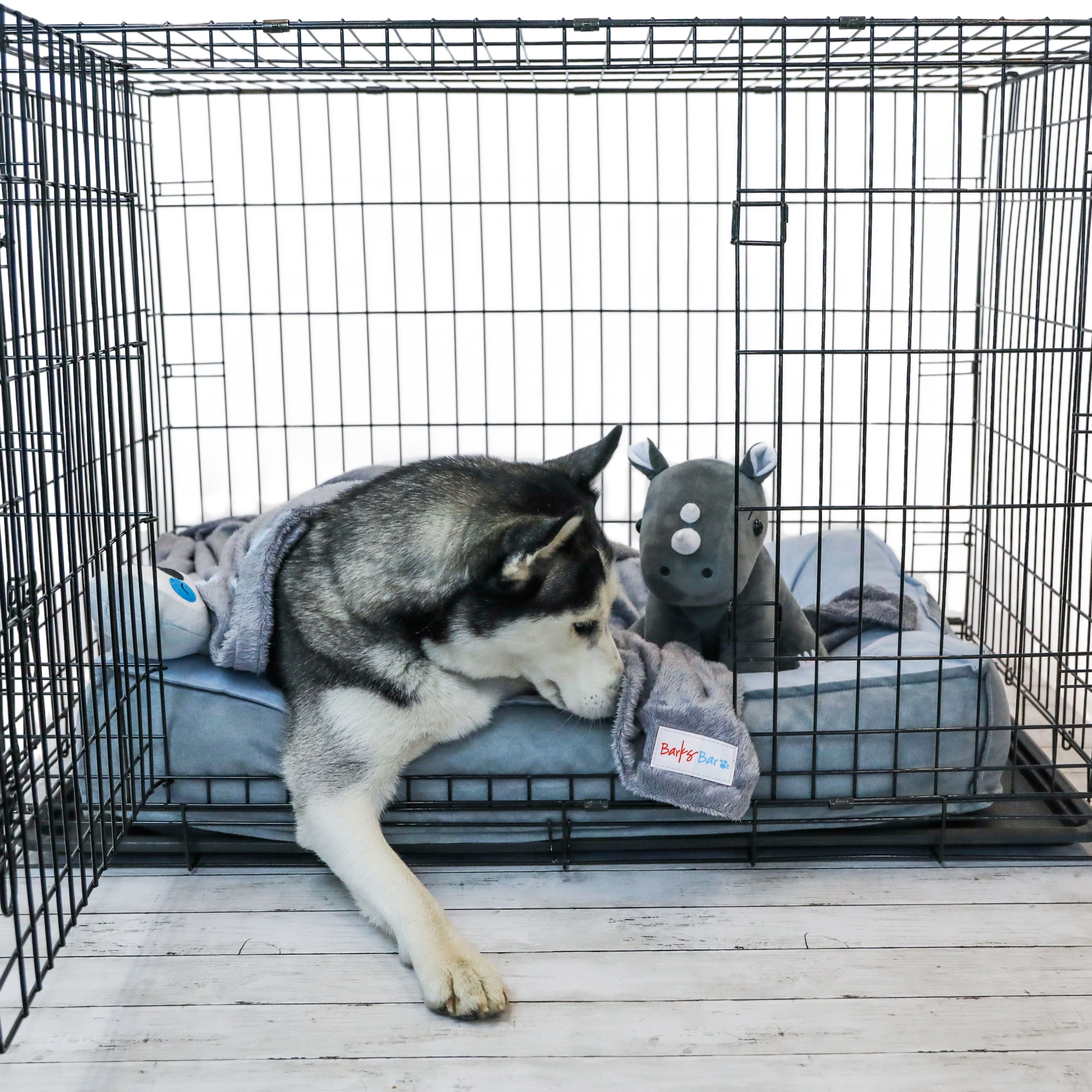 Large Comfy Classic Orthopedic Dog Bed with Ultra Soft Bolster and Memory Foam