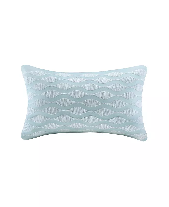 Gracie Mills Maya Bay Oblong Pillow， 12 by 20-Inch， Blue