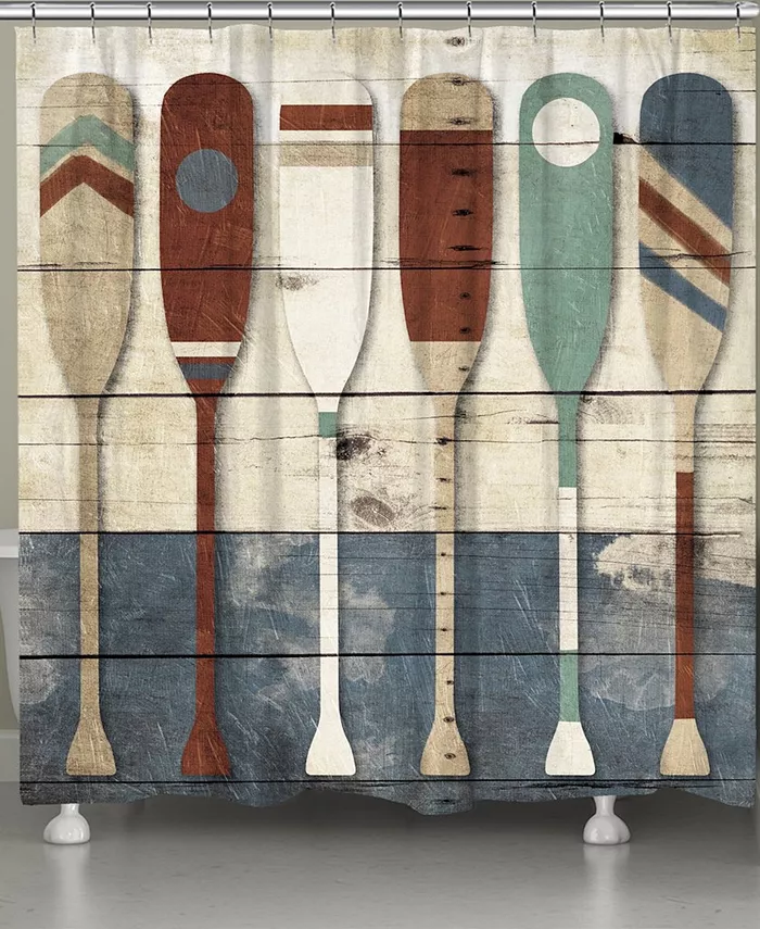 Laural Home Playful Oars Shower Curtain