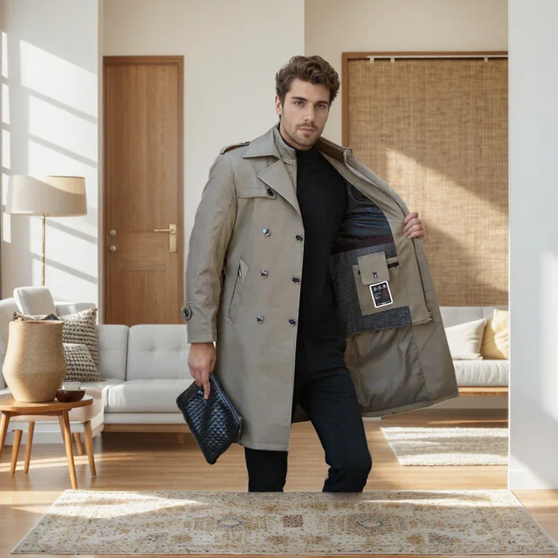 Casaco Empire™ com Acabamento Nobre e Forro Interno / Para Homens que Exalam Poder em Cada Passo!