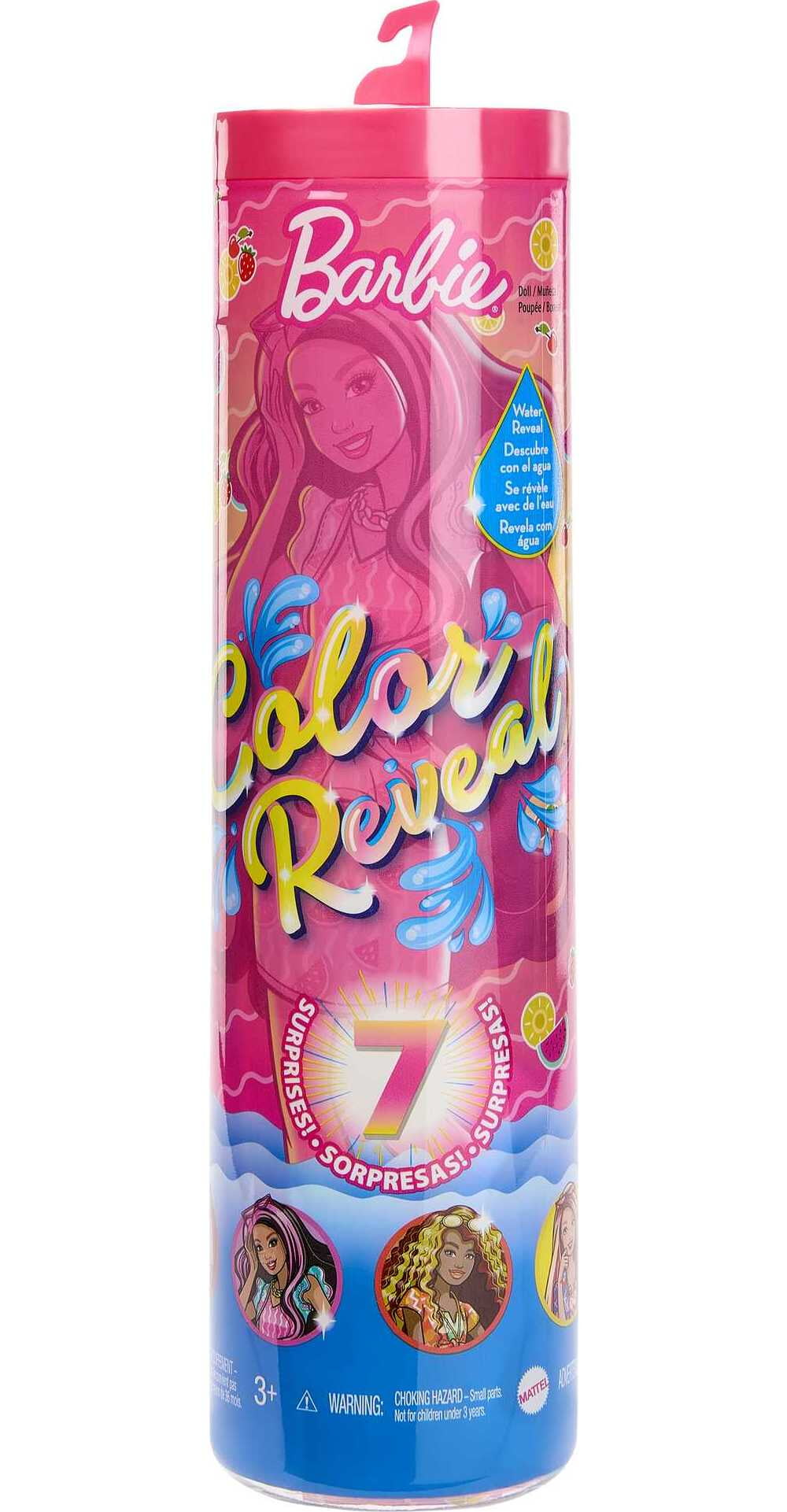 Barbie Color Reveal Scented Sweet Fruit Fashion Doll with Accessories & Color Change (Styles May Vary)