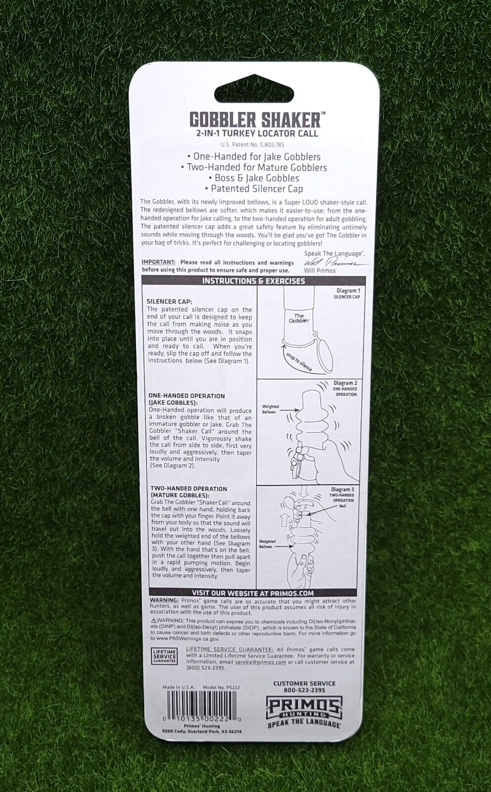 Primos The Gobbler Turkey Shaker Call， PS222