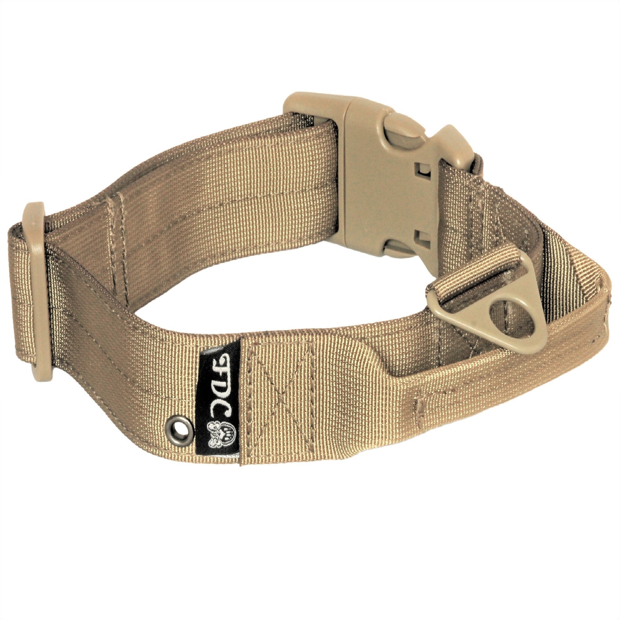 Heavy Duty Military Army Tactical Dog Collar Handle Width 1.5in Plastic Buckle with Tag Hole Sz M: Neck 12
