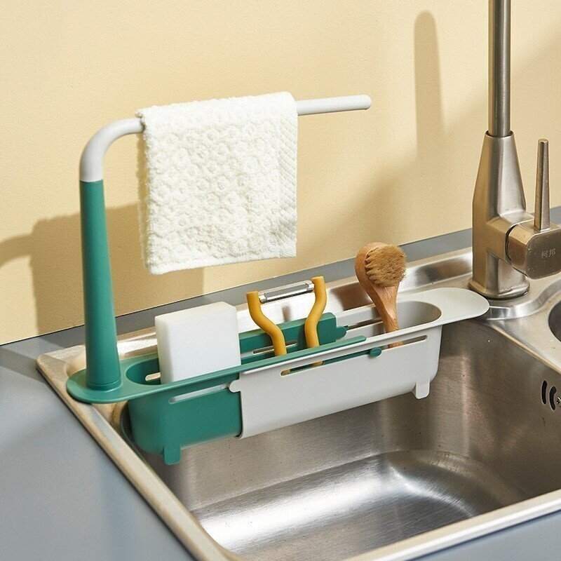 [🔥The 2022 The best Kitchen helper]Updated Telescopic Sink Storage Rack