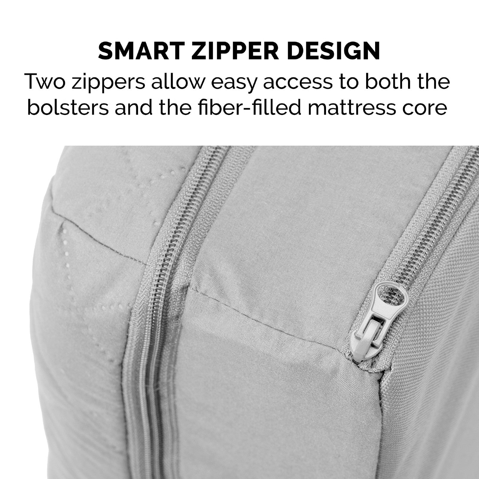 FurHaven Pet Products | Quilted Pillow Sofa Pet Bed for Dogs and Cats， Silver Gray， Medium