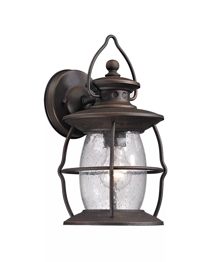 Macy's Village Lantern Collection 1 light outdoor sconce in Weathered Charcoal