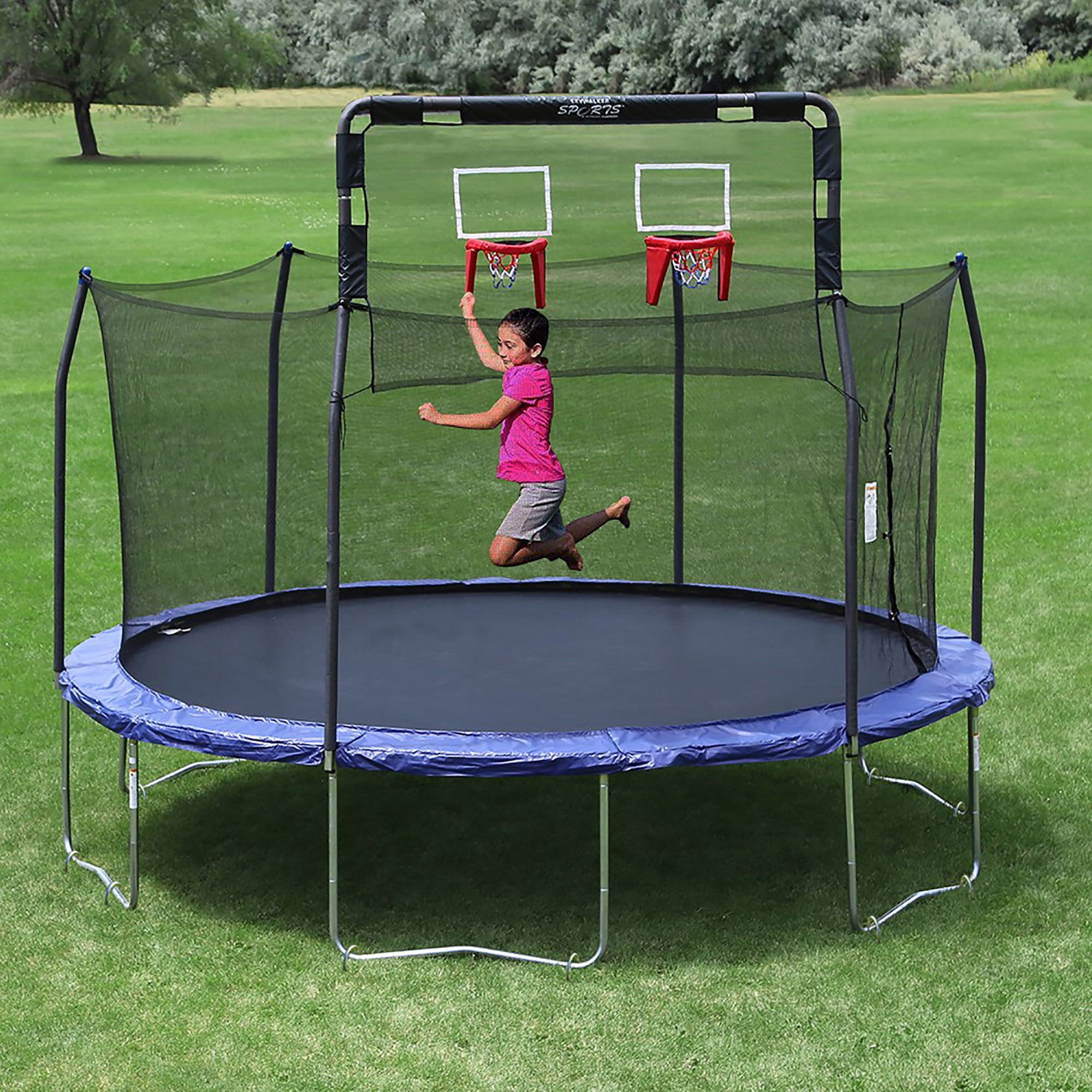 Eurmax Heavy Duty Trampoline Parts Spring Wind Stakes， Universal Trampoline Corkscrew Shape Stakes，Set of 4