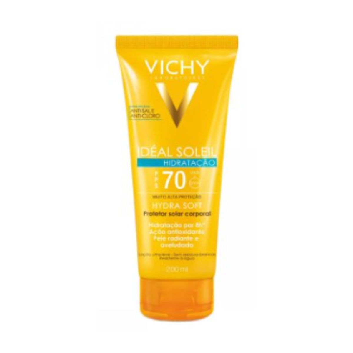Protetor Solar Corporal Vichy Ideal Soleil Hydra Soft FPS 70 com 200 ml