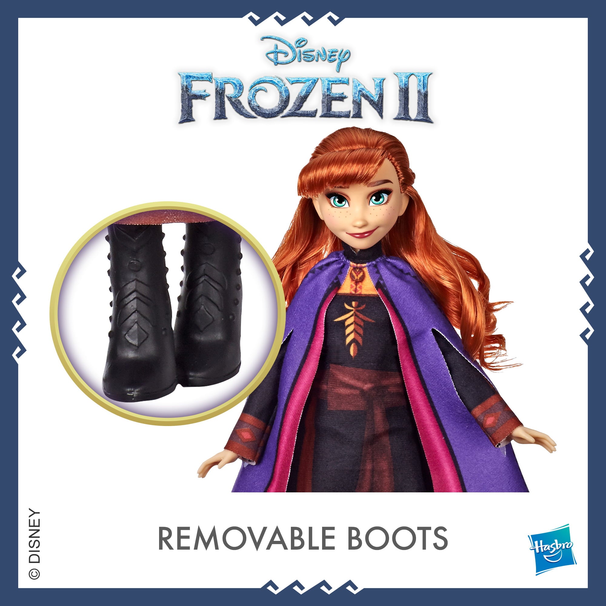 Disney Frozen 2 Anna Fashion Doll with Long Red Hair, Includes Movie Outfit