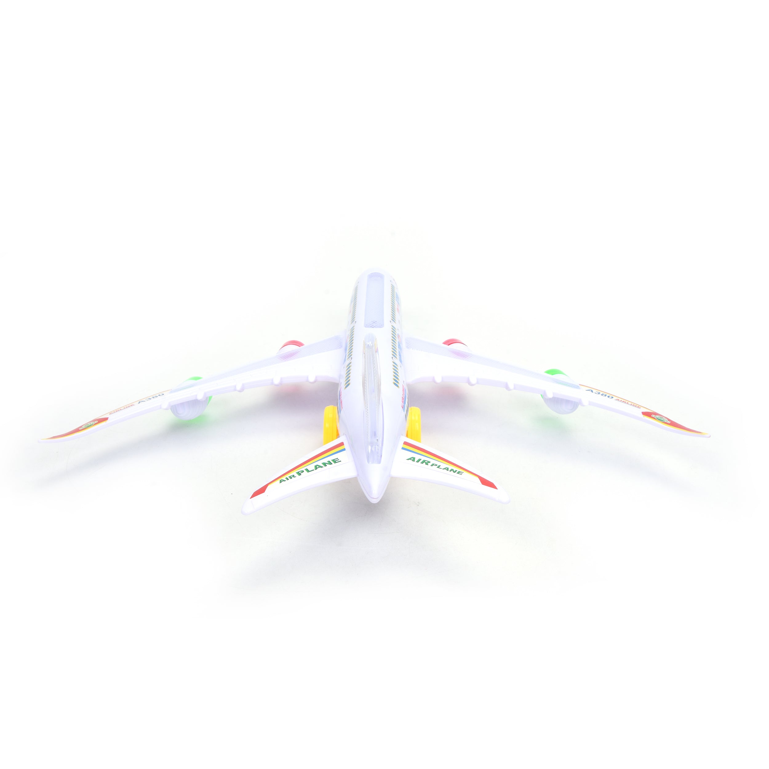 WonderPlay All Aboard! Bump and Go Airplane With Light and Sound - White