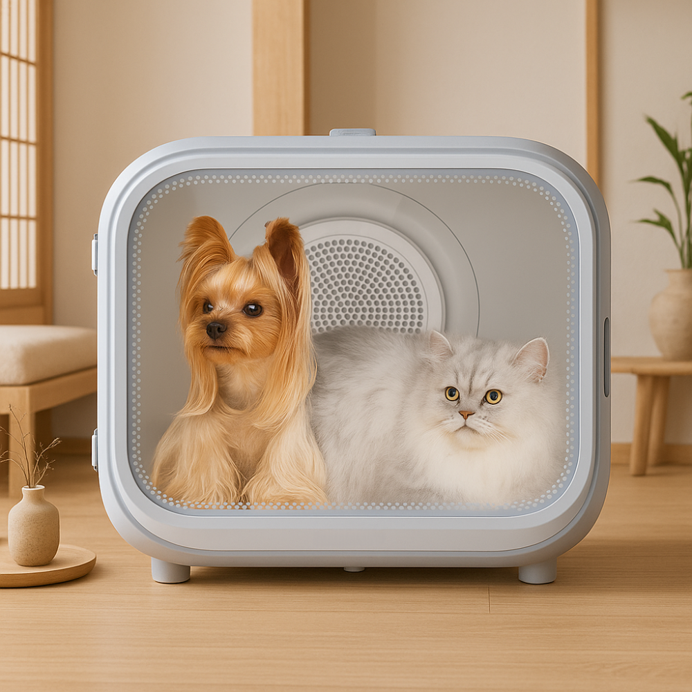 Quiet Hands-Free Pet Dryer Cabin for Dogs & Cats | 360° Airflow & Low-Noise Design