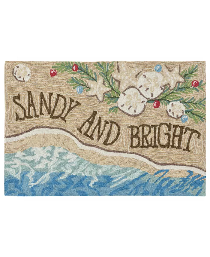 Liora Manne' Liora Manne Front Porch Indoor Outdoor Sandy Bright Sand 2' x 3' Area Rugs